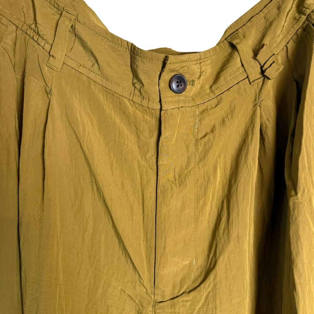 Madewell The Harlow Wide-Leg High Rise Olive Drapey Relaxed Cargo Pants Size 14 - Picture 11 of 16